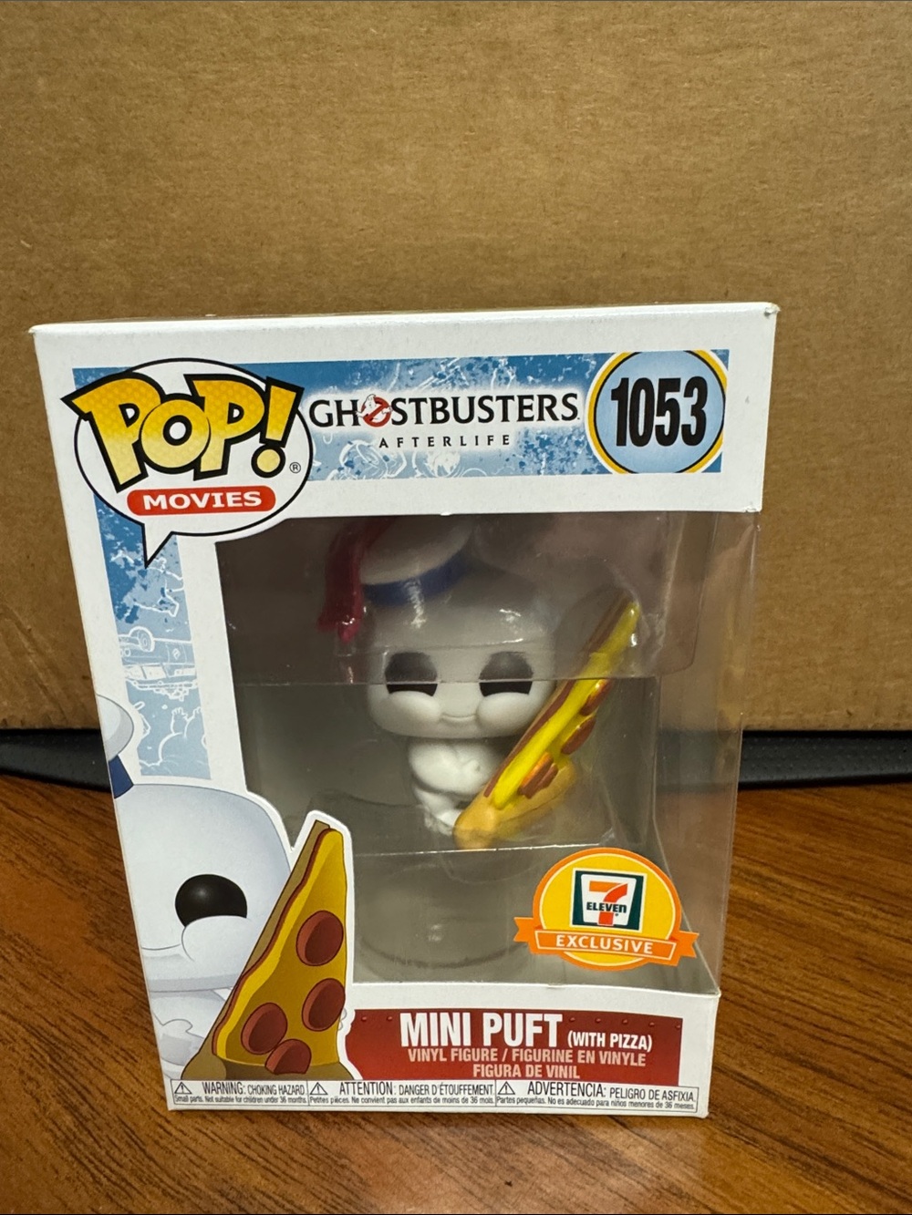 Funko Mini Puft with Pizza – White, Yellow, Red, Blue